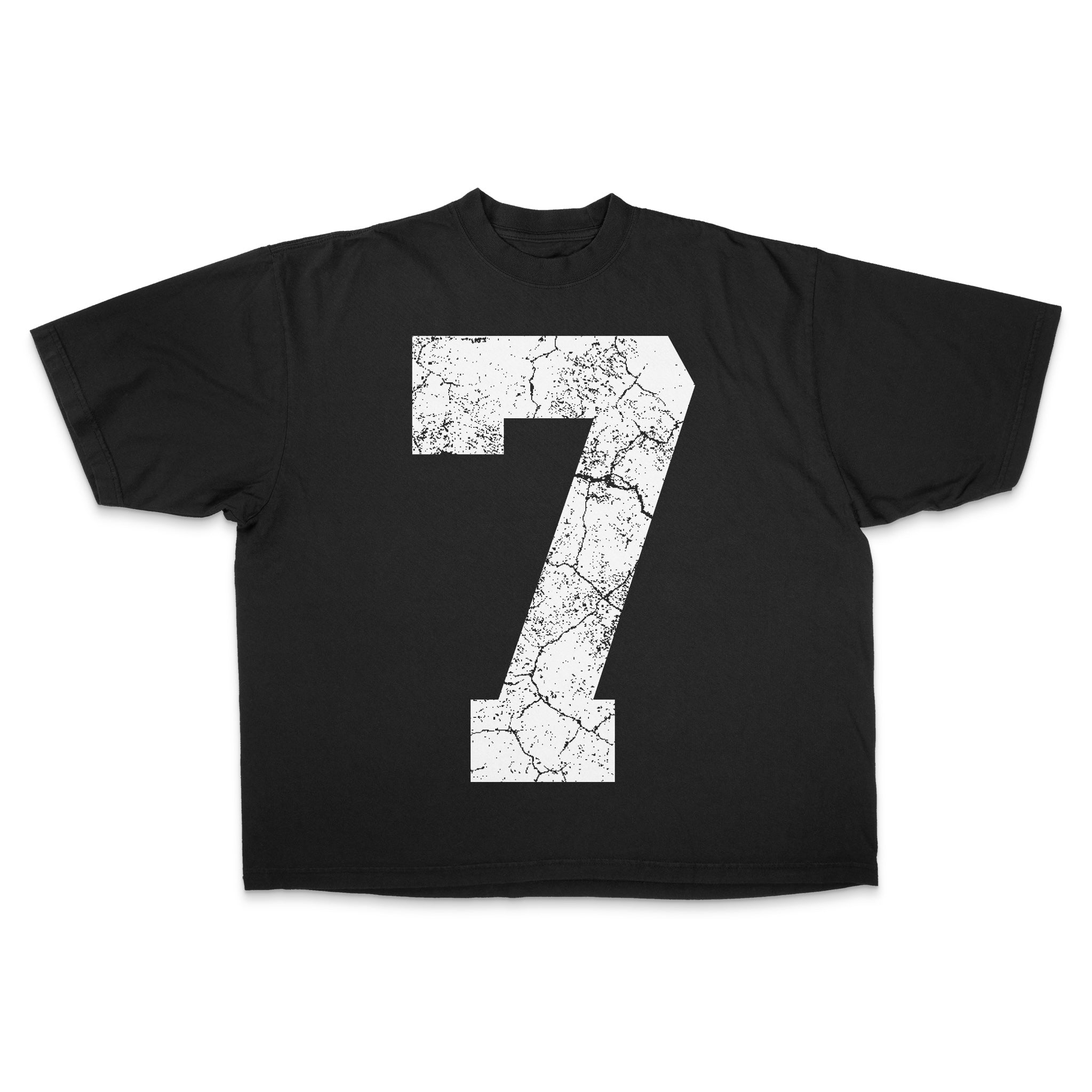 70x7 Drop Shoulder Tee (Super Oversized) - Black