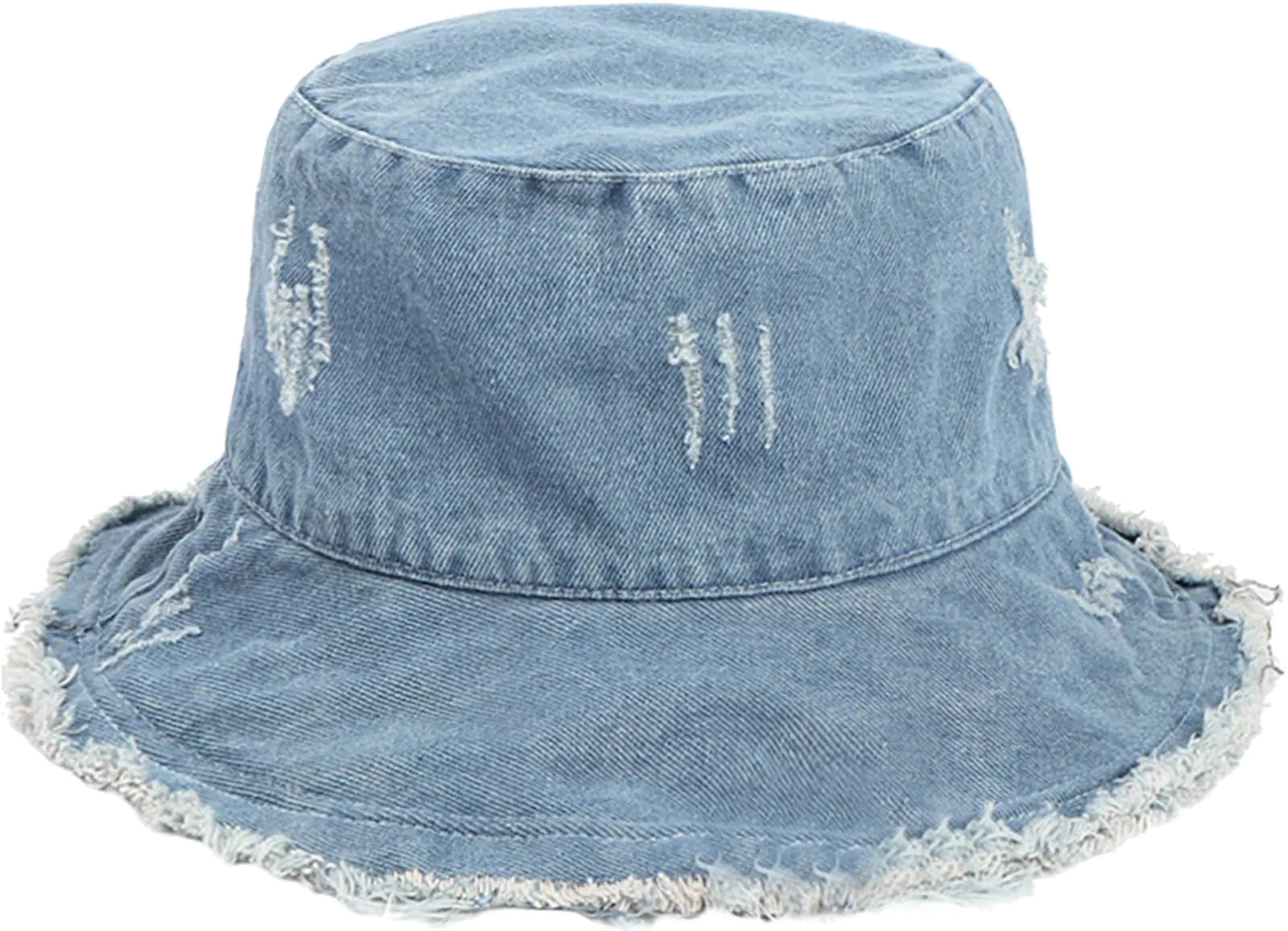 Light Blue Unisex Denim Washed Bucket Hat