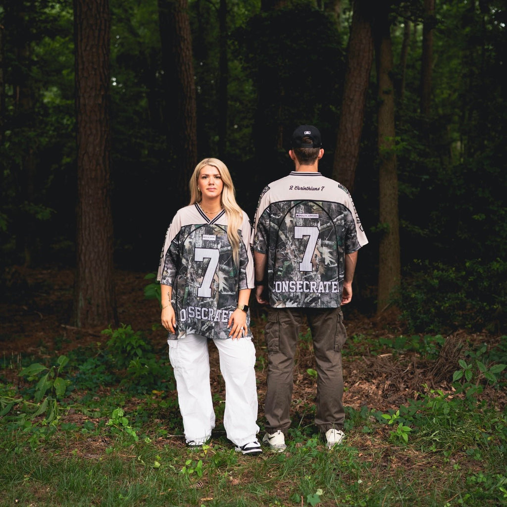 CONSECRATED Jersey - Cream/Woodland Camo (Oversized Fit)