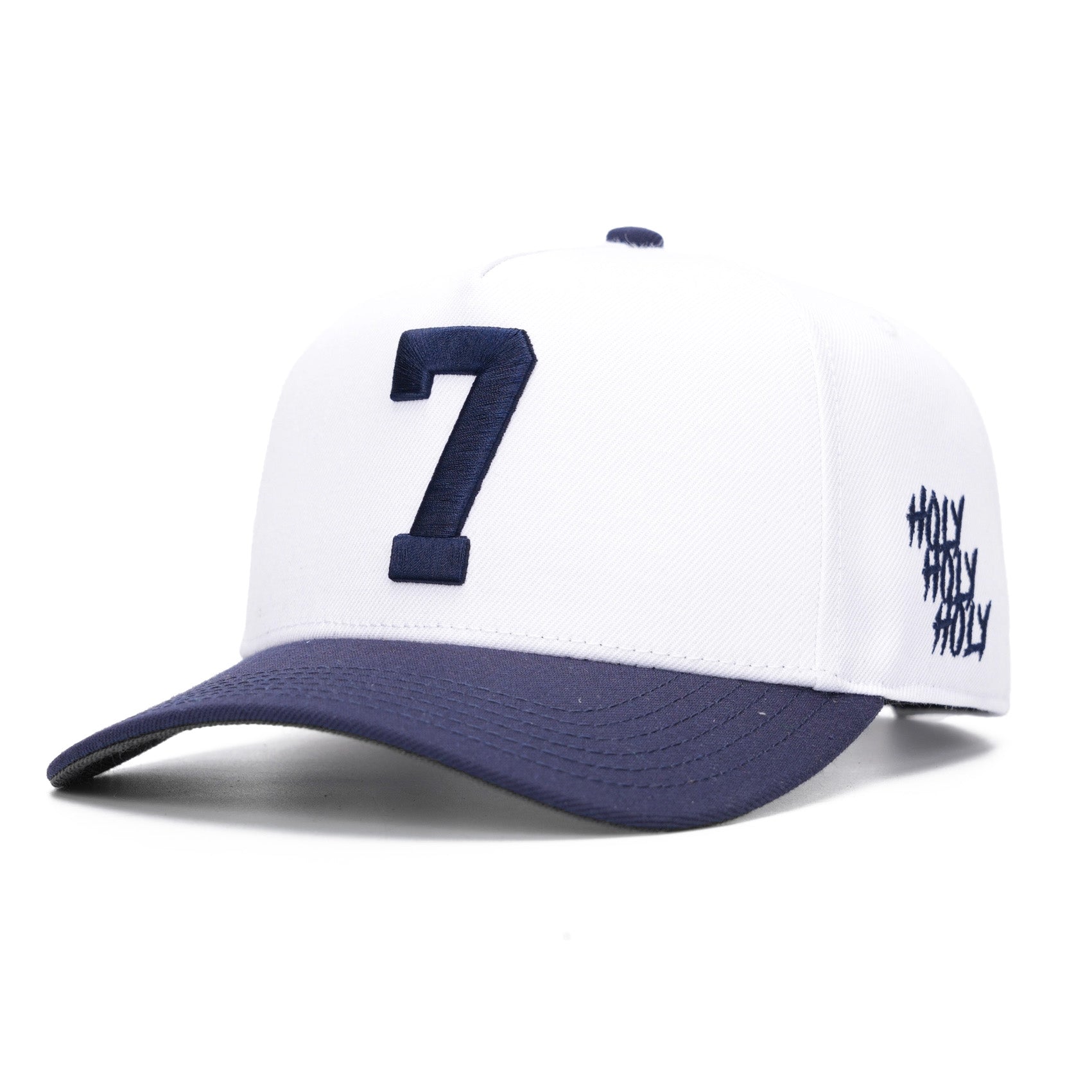7 Premium Wool Blend SnapBack - White/Navy