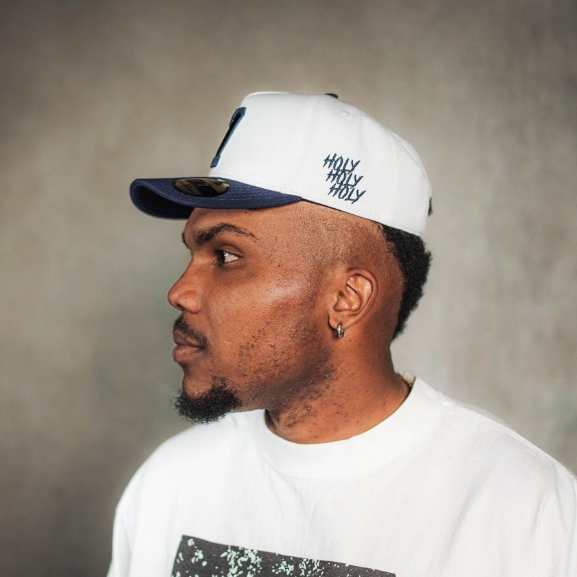 7 Premium Wool Blend SnapBack - White/Navy