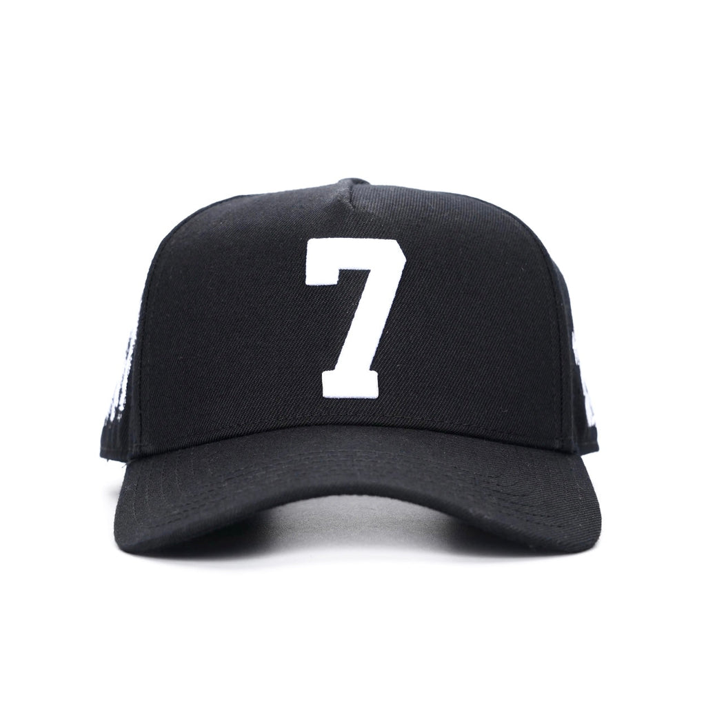 7 Premium Wool Blend SnapBack - Black/White