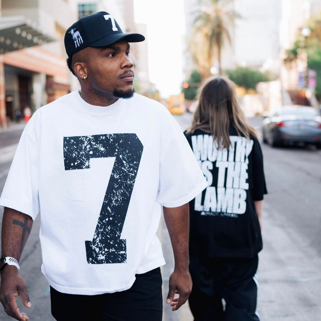 7 Premium Wool Blend SnapBack - Black/White