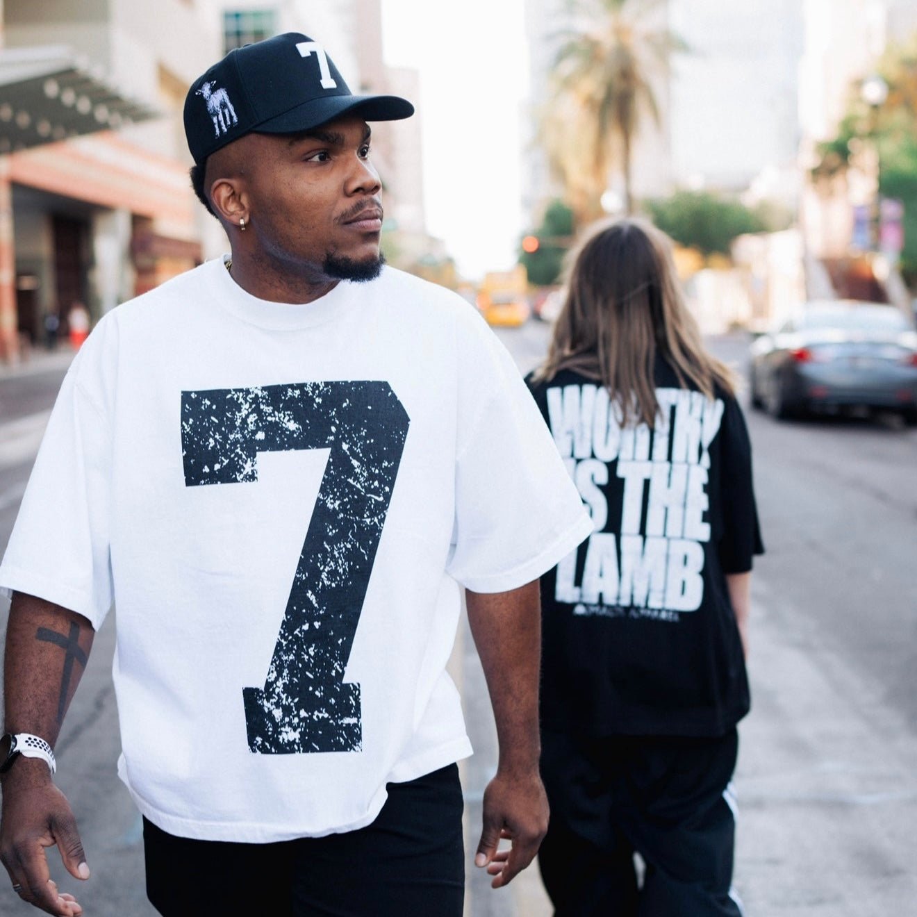 7 Premium Wool Blend SnapBack - Black/White