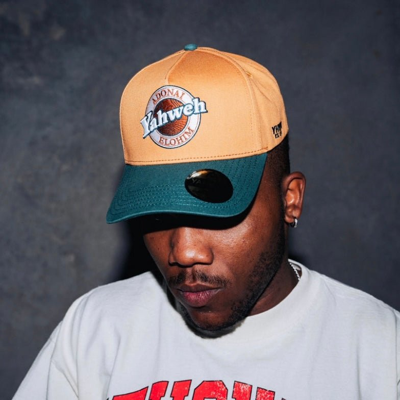 Yahweh Premium Cotton SnapBack - Copper/Teal