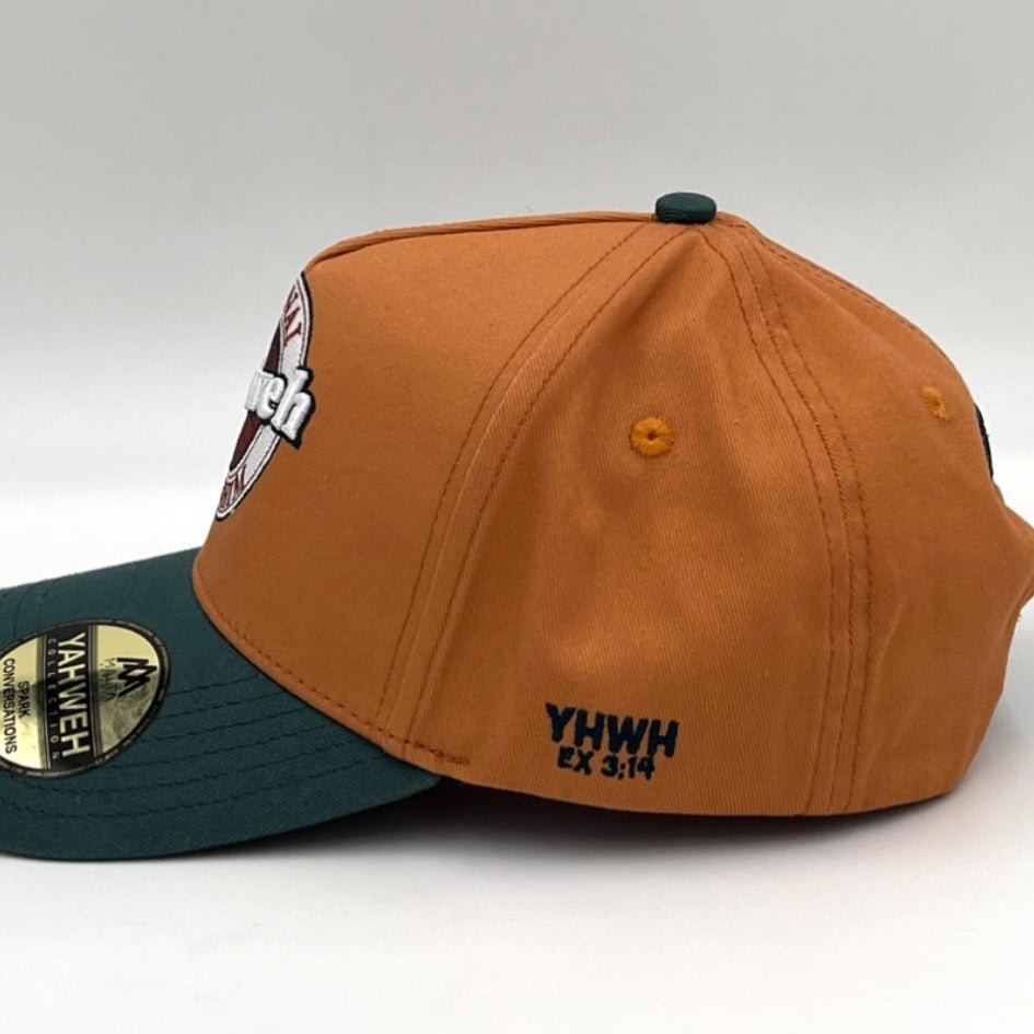 Yahweh Premium Cotton SnapBack - Copper/Teal