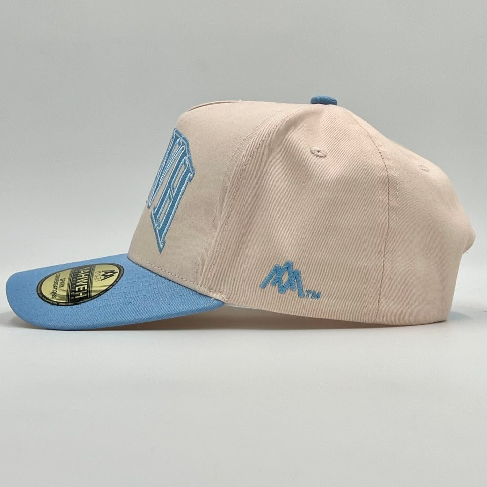 YHWH Structured SnapBack - Cream/Baby Blue